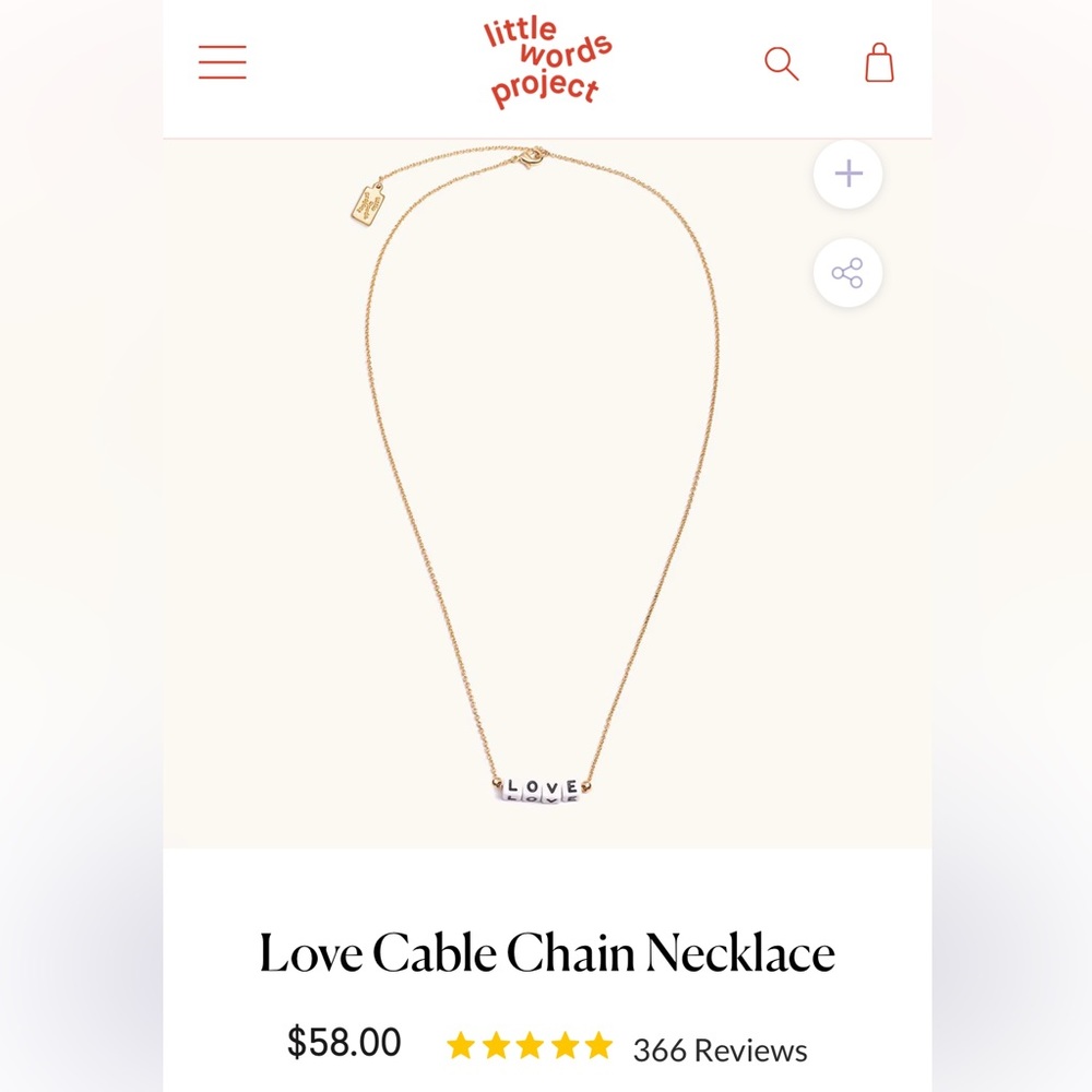 Little words project necklace